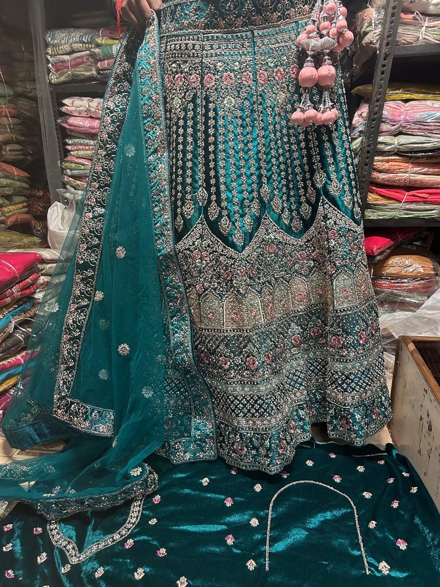 Lehenga Choli Rouge Bordeaux Luxury