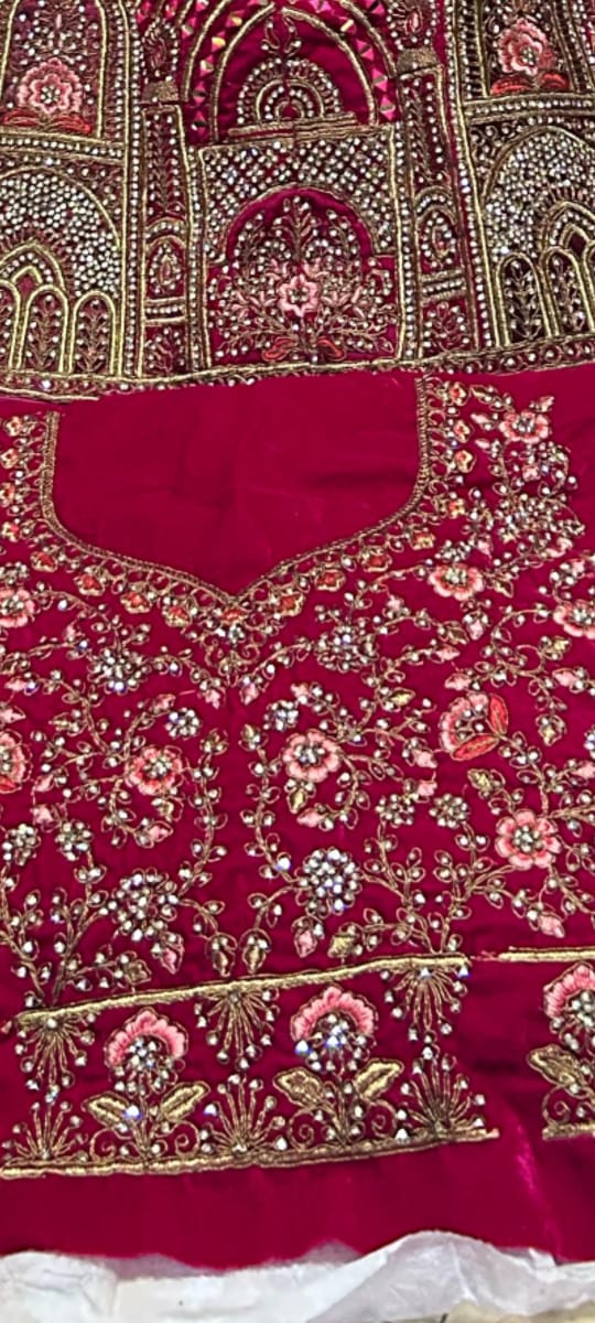 Lehenga Rose et Doré Luxury