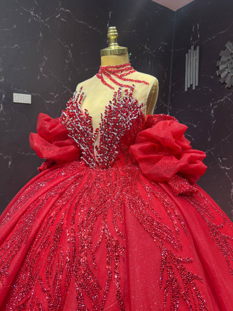 Robe de Mariée Princesse Rouge Luxury