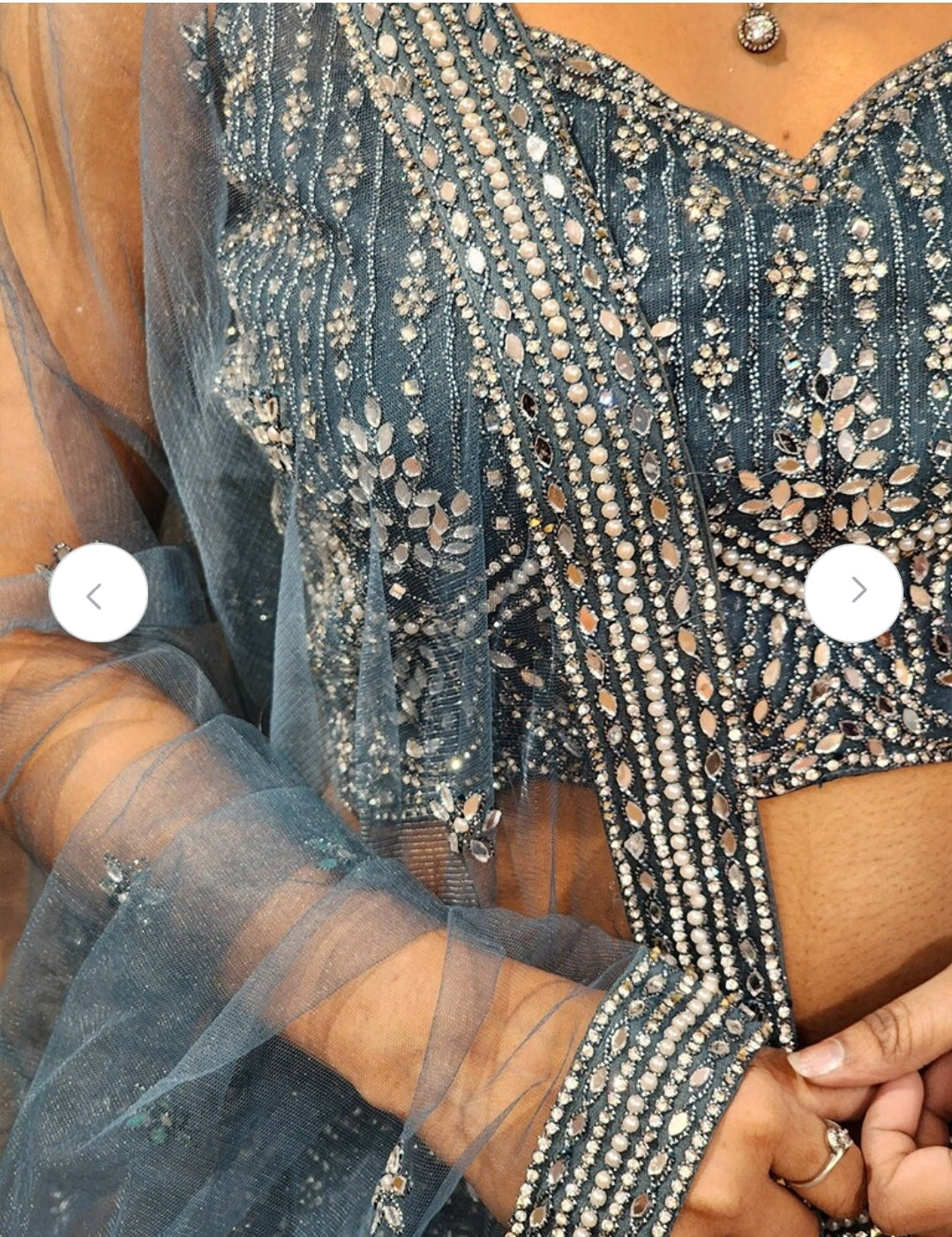 Lehenga Bleu Sparkling