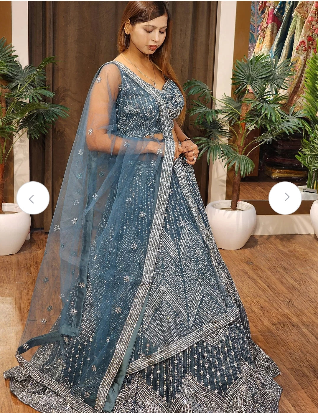 Lehenga Bleu Sparkling