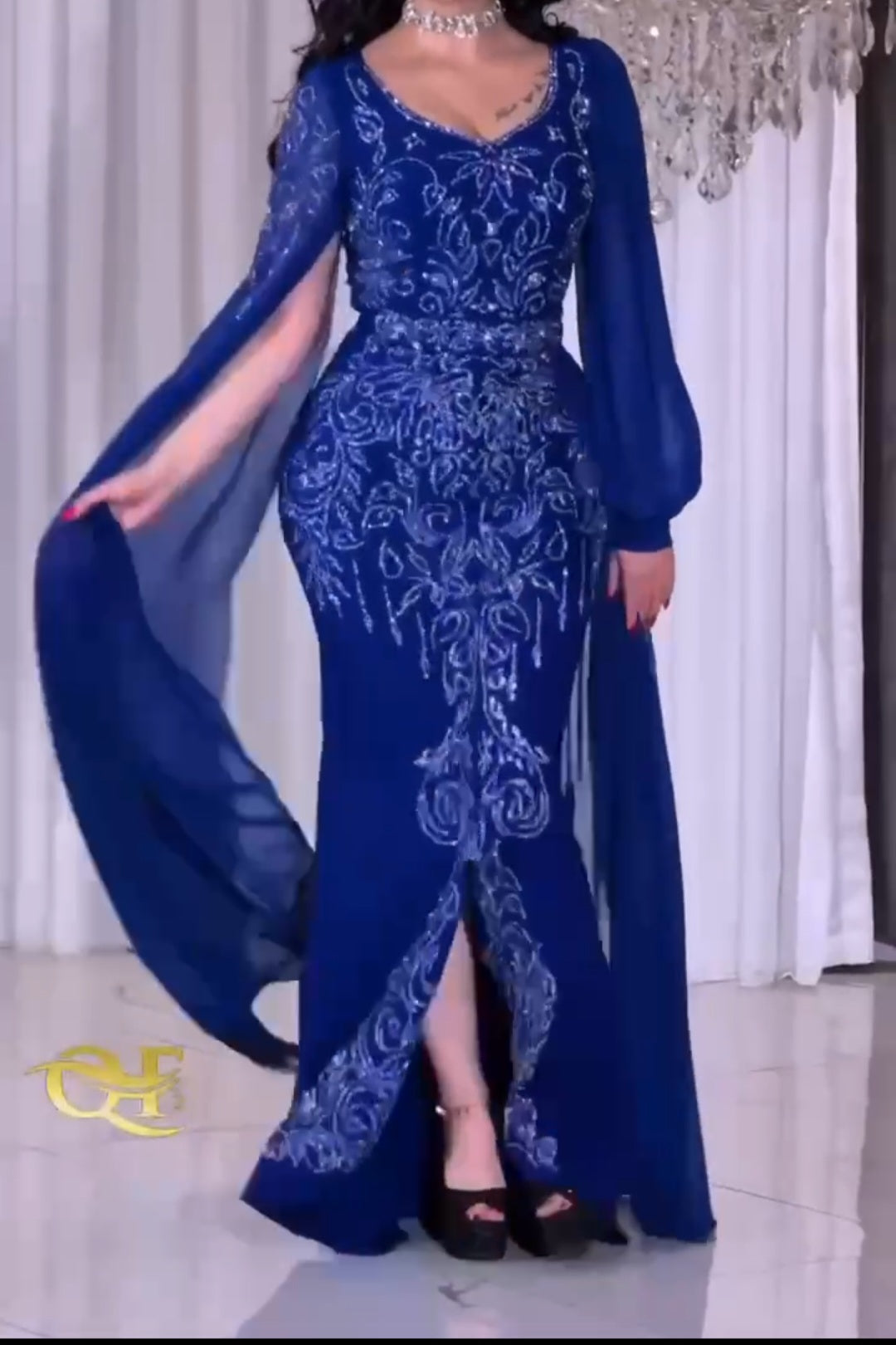 Robe de Soirée Longue Pailleté