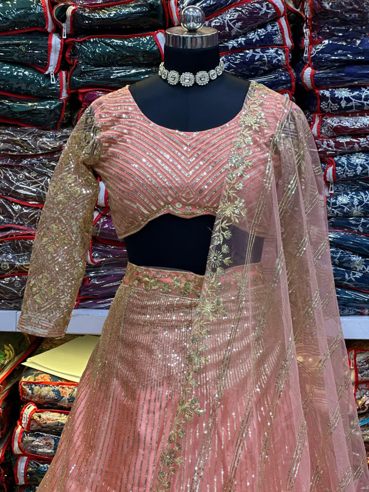 Lehenga Rose Bollywood