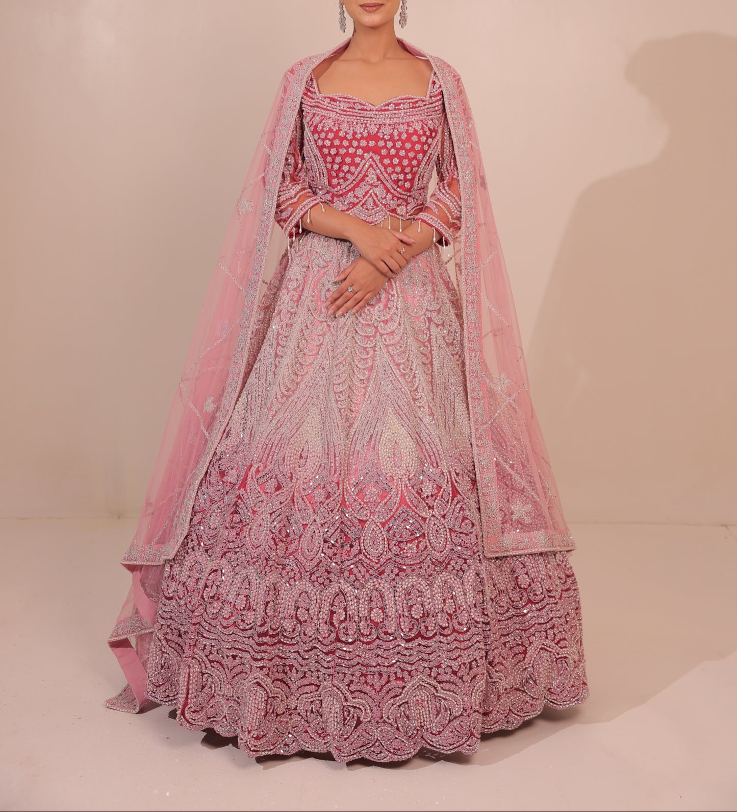 Lehenga Pink Wine Luxury