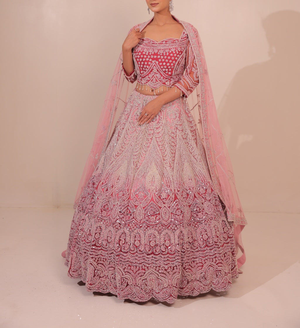 Lehenga Pink Wine Luxury
