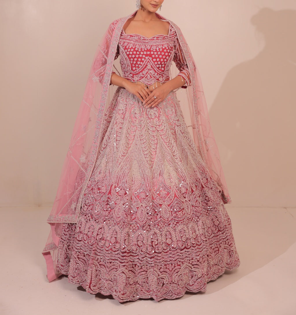 Lehenga Pink Wine Luxury