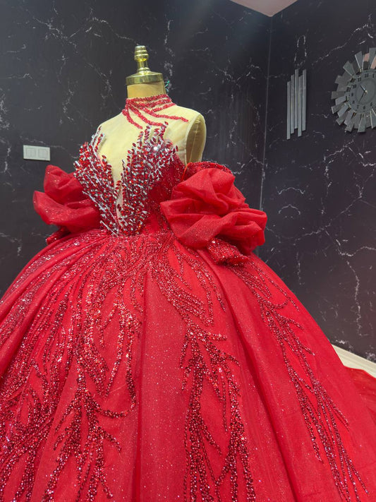 Robe de Mariée Princesse Rouge Luxury