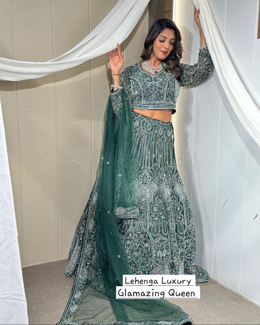 Lehenga Vert Luxury